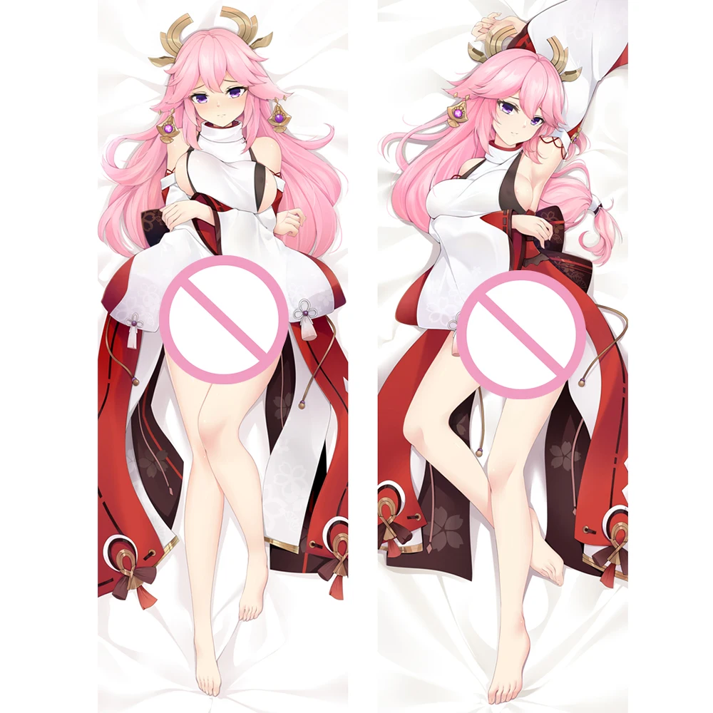 Ударная Подушка Genshin чехол Yae Miko Dakimakura обнимающая подушка для тела Чехол |