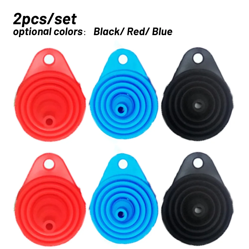 

110mm Folding Funnels 2* 2pcs Collapsible For Fueling The Car Hand Tools