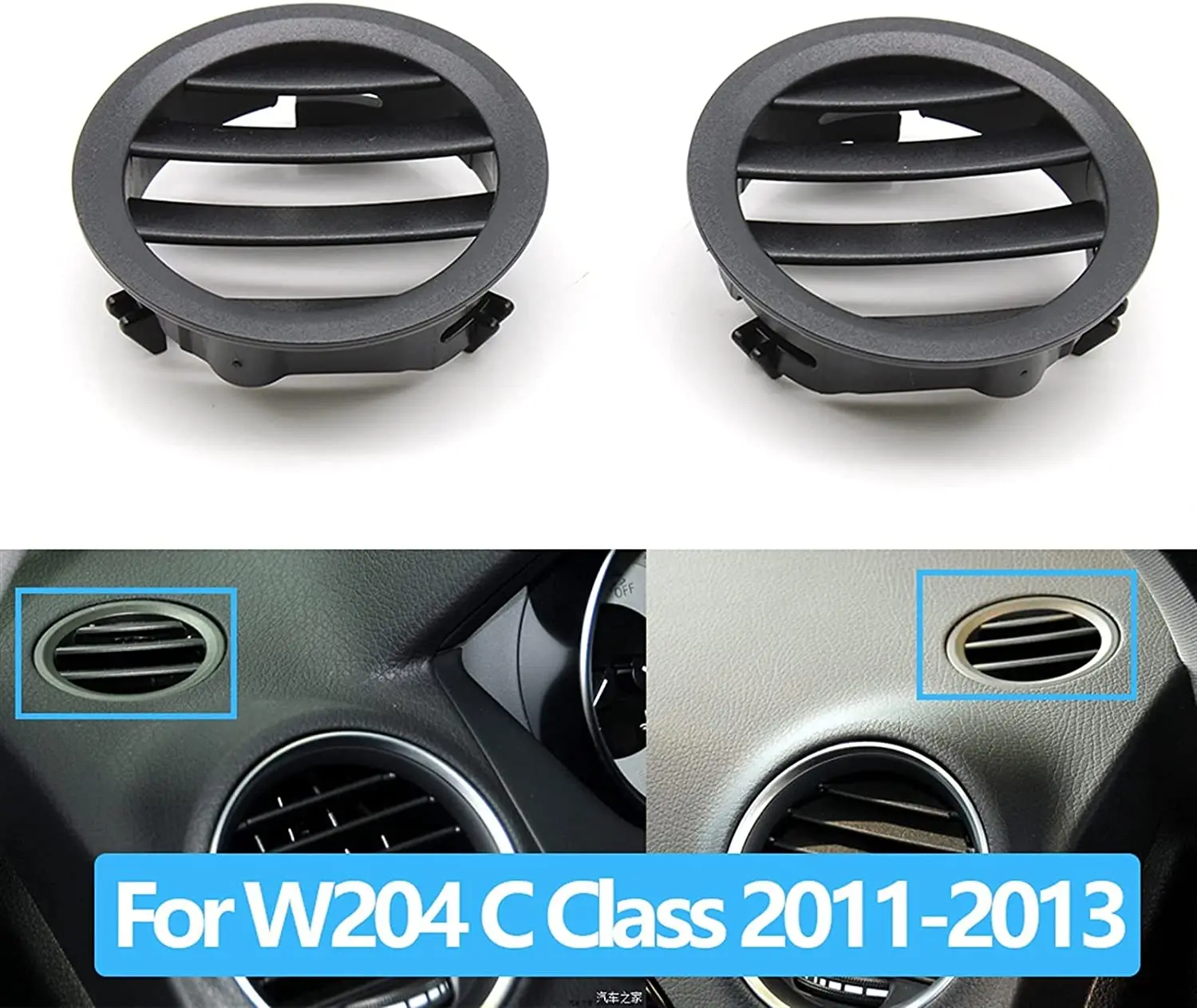 

Car Dashboard A/C Air Conditioner Vent Outlet Grille Cover For Mercedes Benz C-Class W204 2007-2013 C180 C200 C220 C230 C300