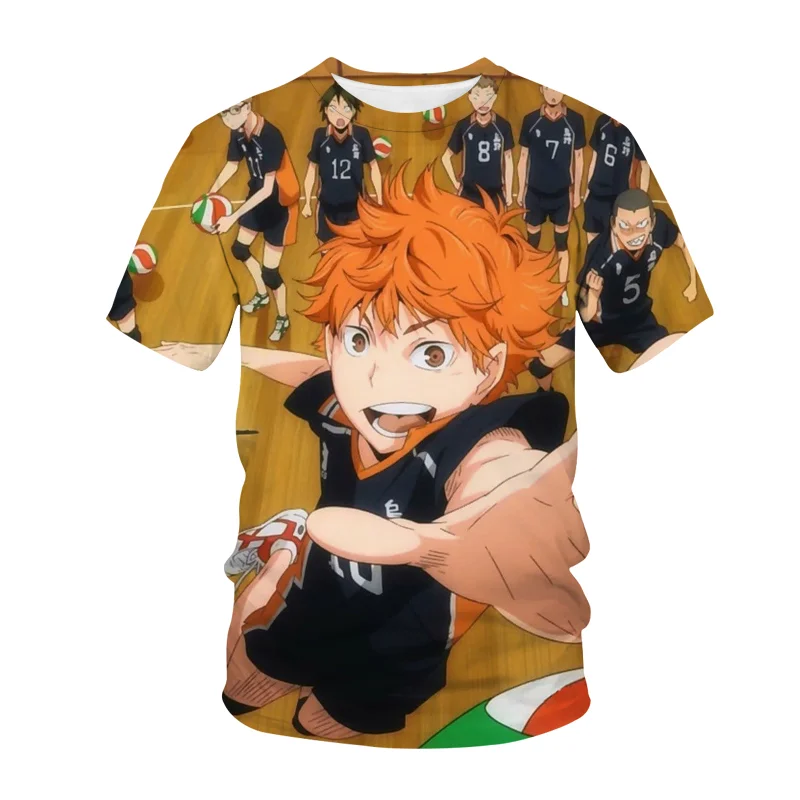 

2021Volleyball summer haikyuu hot selling campus anime tee shirt for students haiyuu boutique