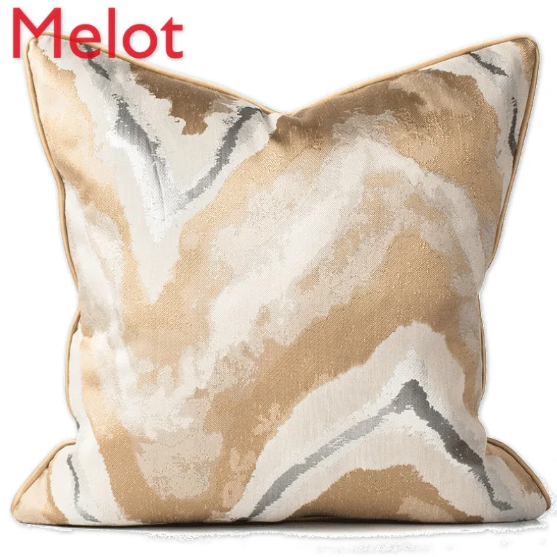 

Simple High-End Cushion Affordable Luxury Jacquard Velvet Cushion Soft Home Decorative Cushion Sofa Cushion