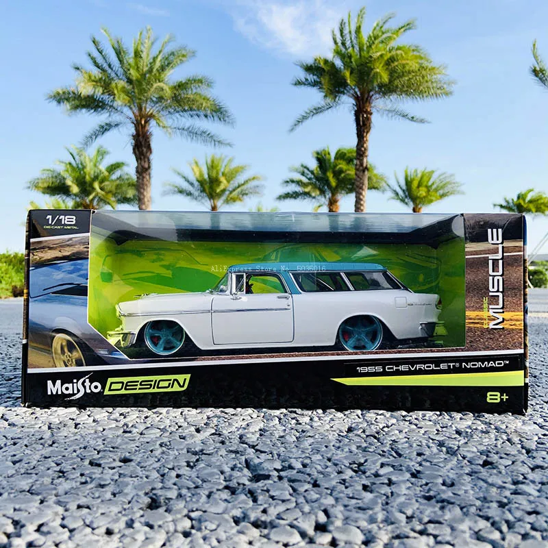 Винтажная классическая модель автомобиля Maisto 1:18 1955 Chevrolet NOMAD из сплава в стиле
