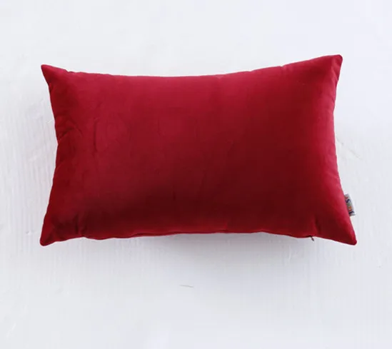 c18 wine red Домашняя декоративная подушка, супермягкая бархатная однотонная наволочка, красный, серый, фиолетовый, бежевый, верблюжий пиломатериал, наволочка 30x50 см - Цвет: c18 wine red