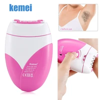 kemei hair removal machine electric 40dpink epilator for women rechargeable lady shaver for bikini body face underarm usbcharger
