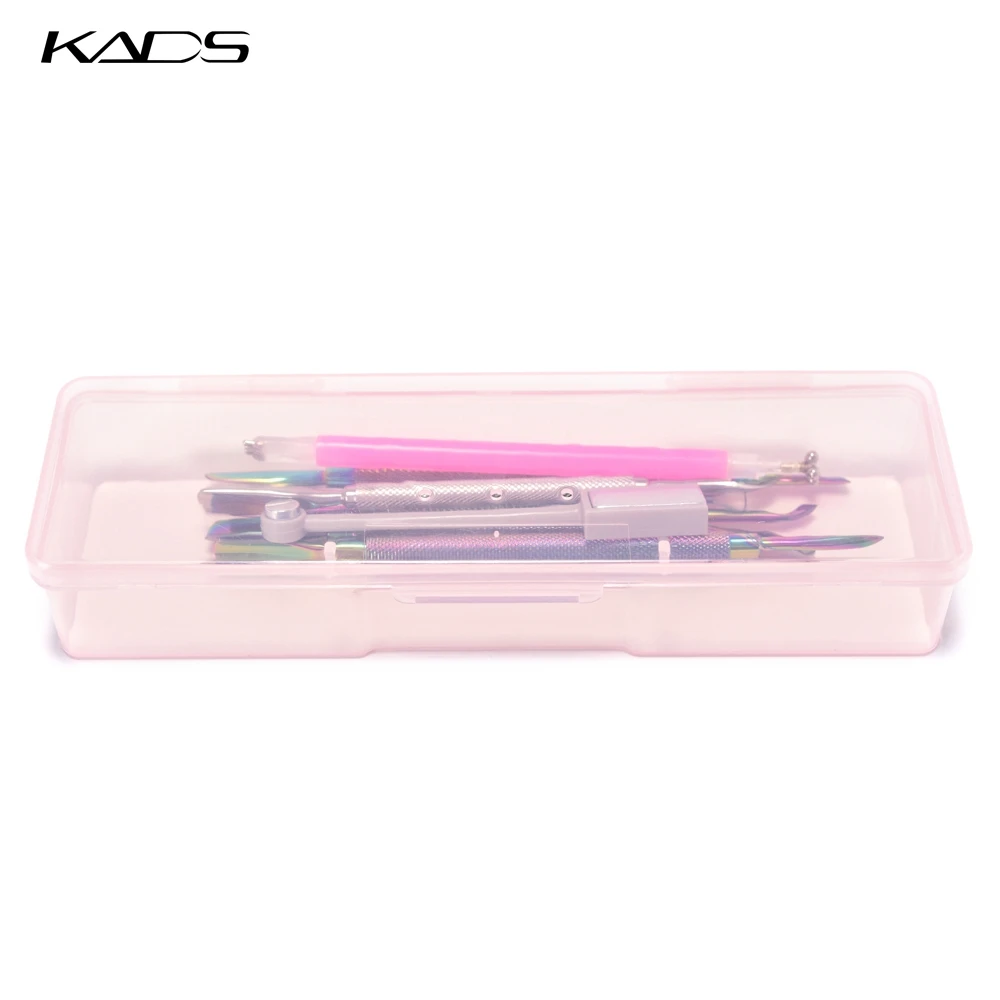 KADS Новое поступление розовый компактный удобный чехол для ногтей инструмент