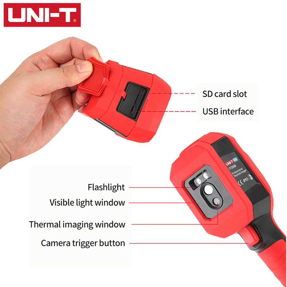 UNI-T UTi260B разрешение 256x192 ручной инфракрасный тепловизор (включая батарею)
