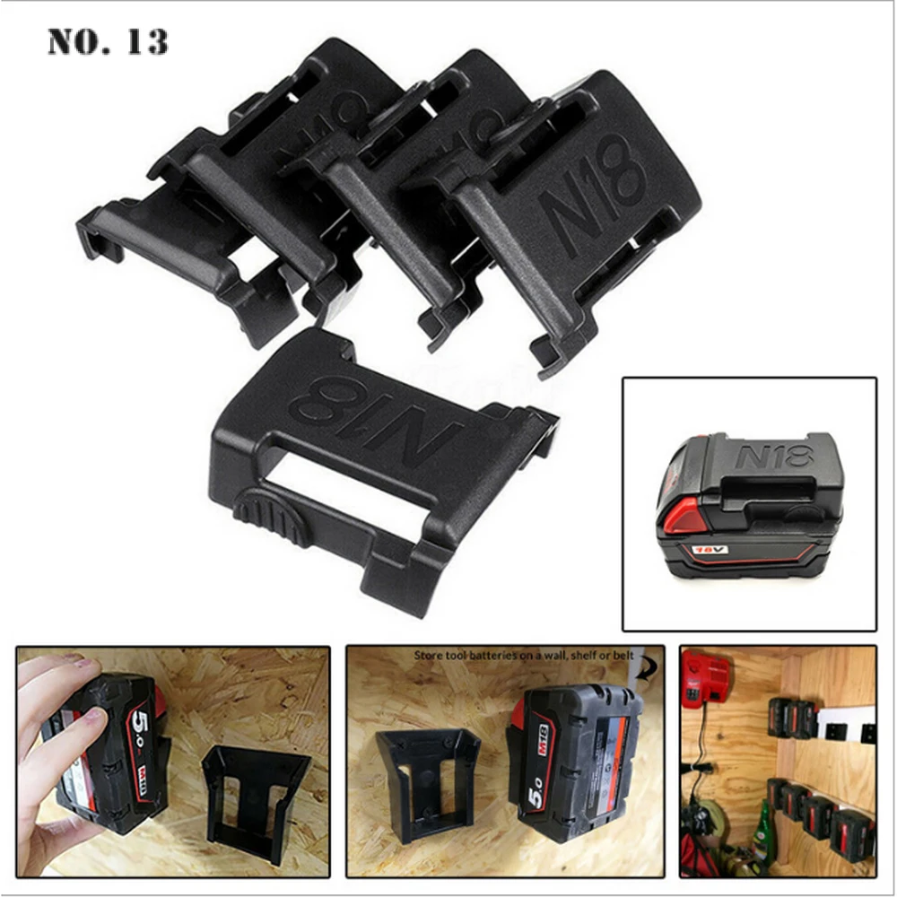 

Suitable for M18 18V Lithium Battery Storage Rack, Bracket Seat Slot, Belt Suspension Buckle, 5 Sets of Red and Black Optional