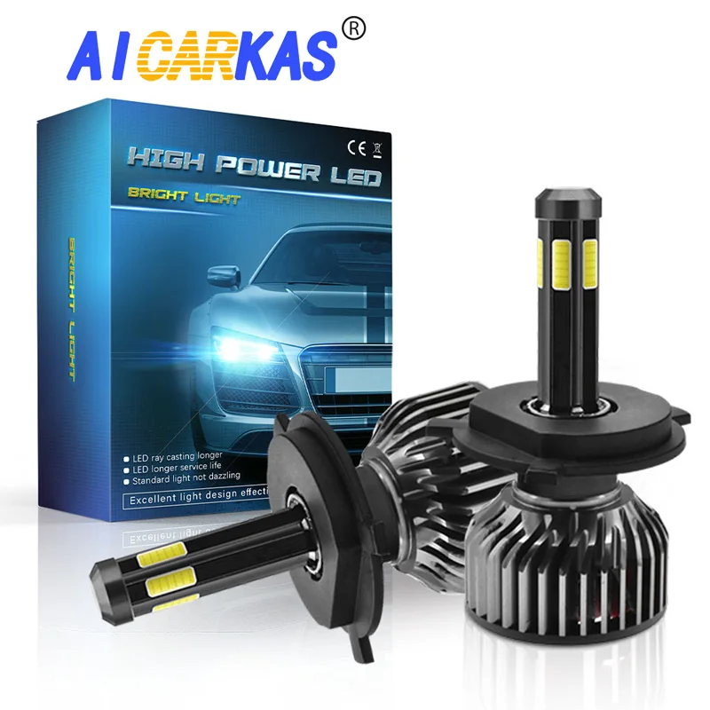 

AICARKAS F6 светодиодный фары для автомобилей COB головной светильник лампы 12V 24V 55 Вт 6000 К авто фары H4 H7 H8 H11 HB3 HB4 9004 9007 HIR2 9012 туман светильник дневны...