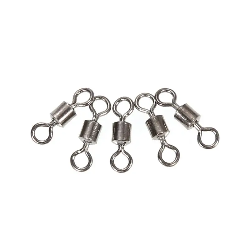 50 шт. шарикоподшипник Вертлюг цельное кольцо рыболовный соединитель баррель