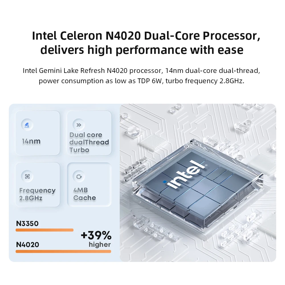 Ноутбук CHUWI HeroBook Air 11 6 дюйма HD экран Intel Celeron N4020 UHD Graphics 600 GPU 4 Гб RAM 128 ГБ ROM Windows -