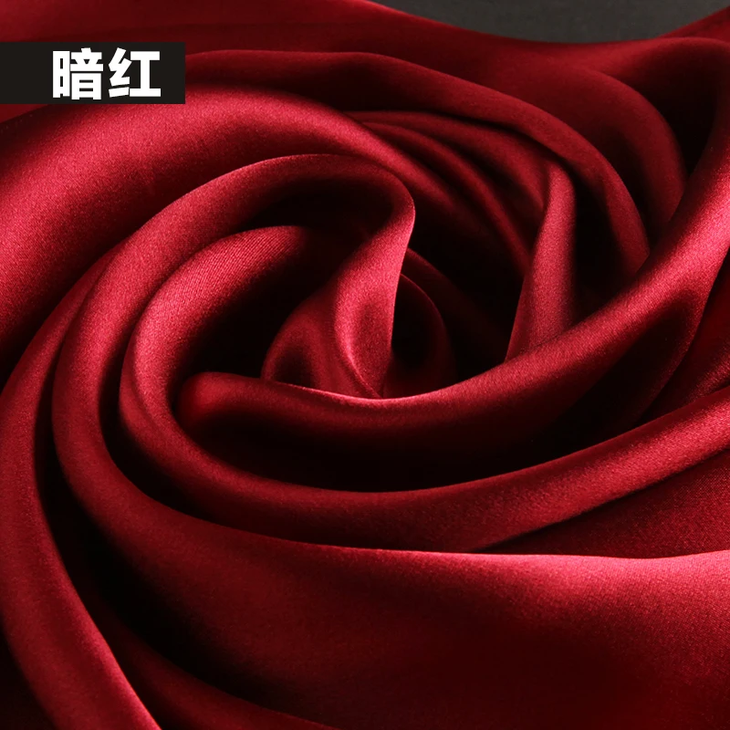 

Красные зимние длинные шелковые шарфы Ханчжоу, женские универсальные шелковые шарфы из 100% шелка тутового шелкопряда, модные шарфы на весну ...