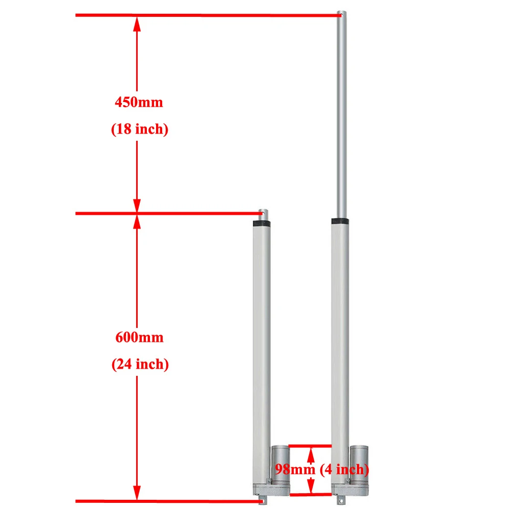 5.7mm/s Speed 450mm 18&quot Stroke Linear Actuator 12Volt DC Motor W/ Forward Reverse Control System for Car/Sofa/Bed/Window/Medical |