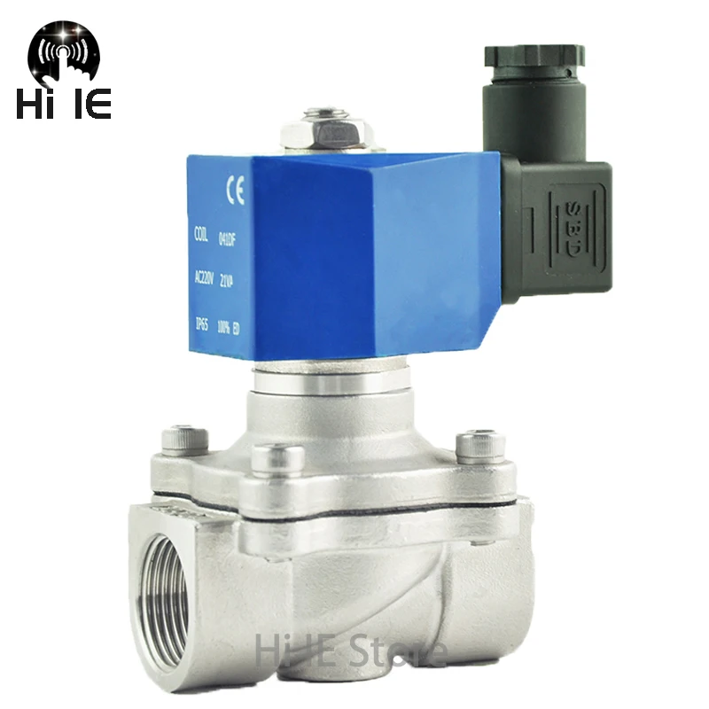 DN15 DN20 DN25 32 DN40 DN50 AC 220V DC 24V 304 нержавеющая сталь нормально закрытый Соленоидный