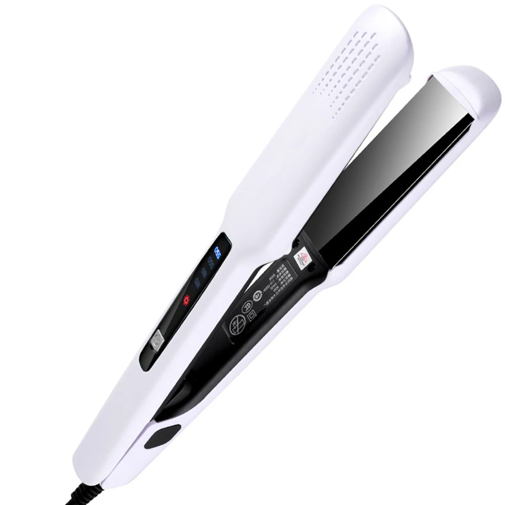 

2021 Electric Hair Straightener Negative Ion Hair Straighter Adjustable LCD Temperature Control Hair Curler Straightener