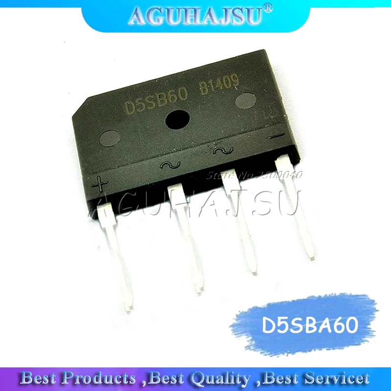 5 шт. выпрямительный мост D5SBA60 D5SB60 плоский (5A 600V) | Электронные компоненты и