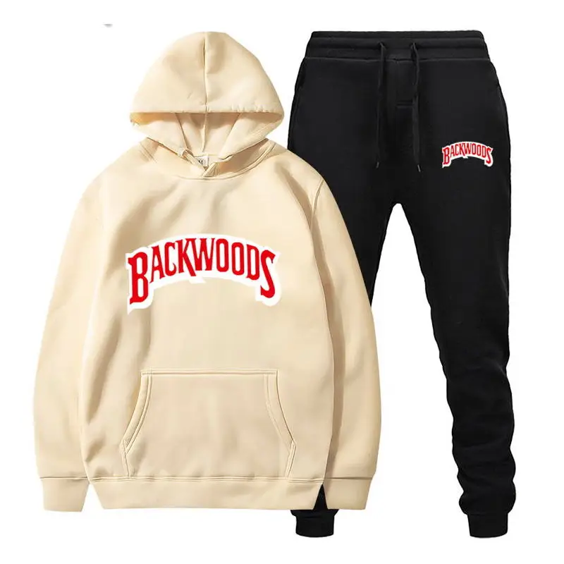 

Hot-selling brand two-piece hooded BACKWOODS sportswear men's and women's sportswear gym fitness training hoodies