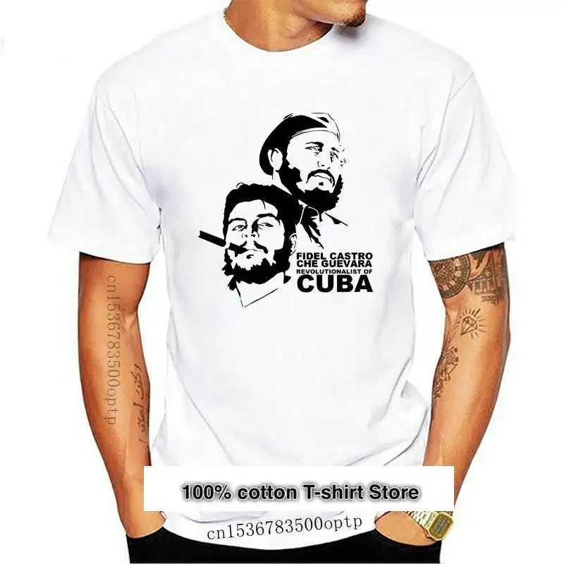 

Camiseta de manga corta para hombre, camisa masculina de algodón con estampado cubano, Che Guevara, nueva