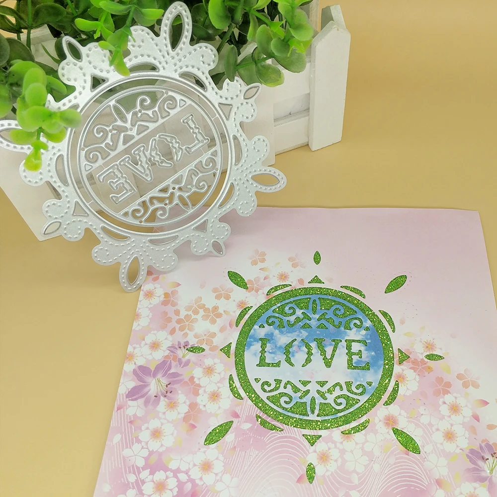 

Love lace photo album, greeting card metal cutting dies scrapbook photo album decoration DIY handmade art