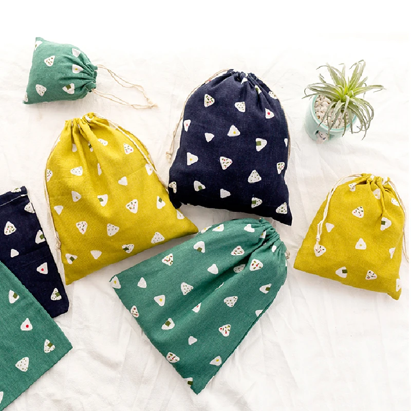 1 шт. повседневная женская Хлопковая сумка для покупок на шнурке эко многоразовая