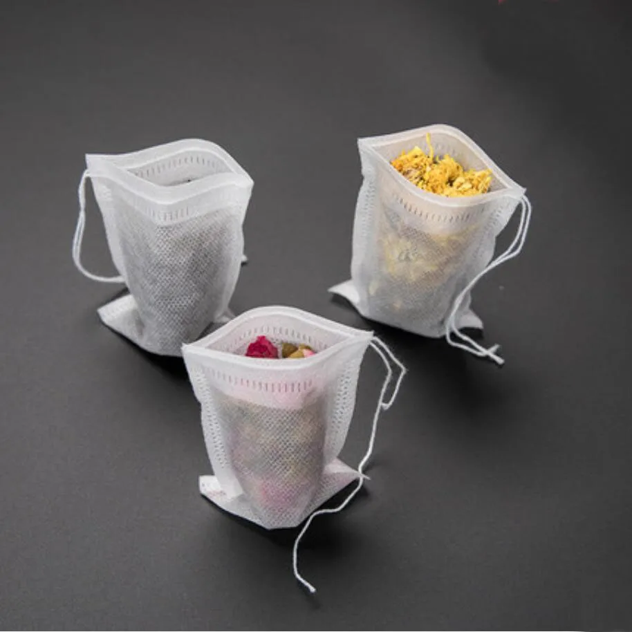 

500pcs Tea Bag 7 x 9 CM Empty TeaBag With String Filter infuser Strain for Loose Coffee tea Disposable paper tea bags