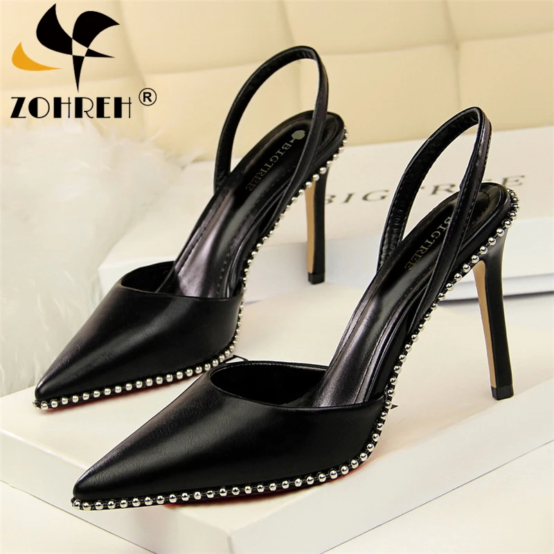 Women Pumps New Sandals Sexy High Heels Suede Shoes Heel Wedding Crystal Kitten Stiletto 9 CM | Обувь