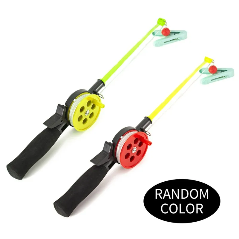 

Fishing Rod with Reel Combo In Crab Winter Ice Mini Feeder Fishing Rods Kids Fish Crab Outdoors Fishing Tackle