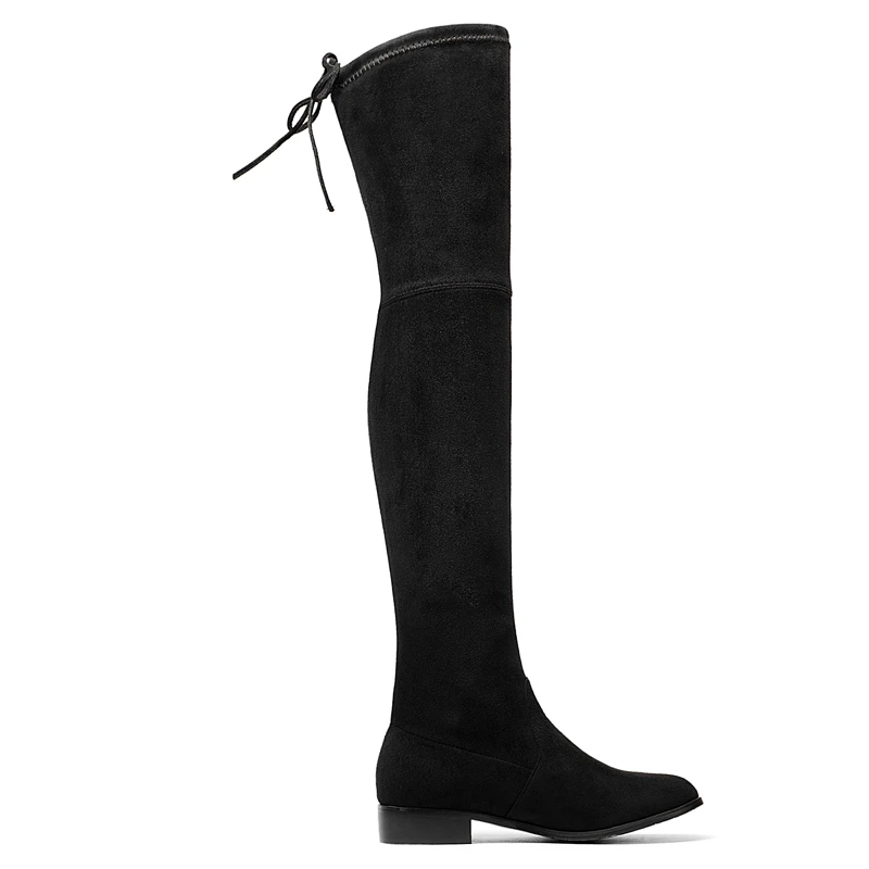 По сравнению с сапоги до колена Новые круглый носок женские ботинки на