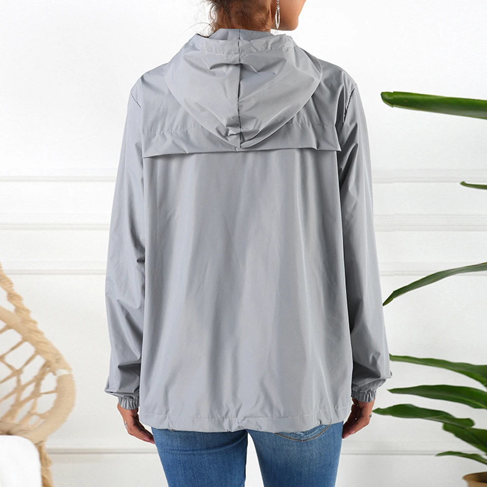 Женская куртка с капюшоном водонепроницаемая внутренний сетчатый карман Chaquetas