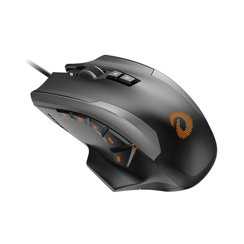 DAREU EM920 11 кнопочная игровая мышь 6000 dpi с огненной кнопкой для геймера ПК ноутбука