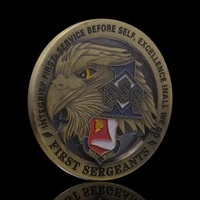 gold plated american challenge coin hollow eagle head souvenir challenge metal coins collectible gifts
