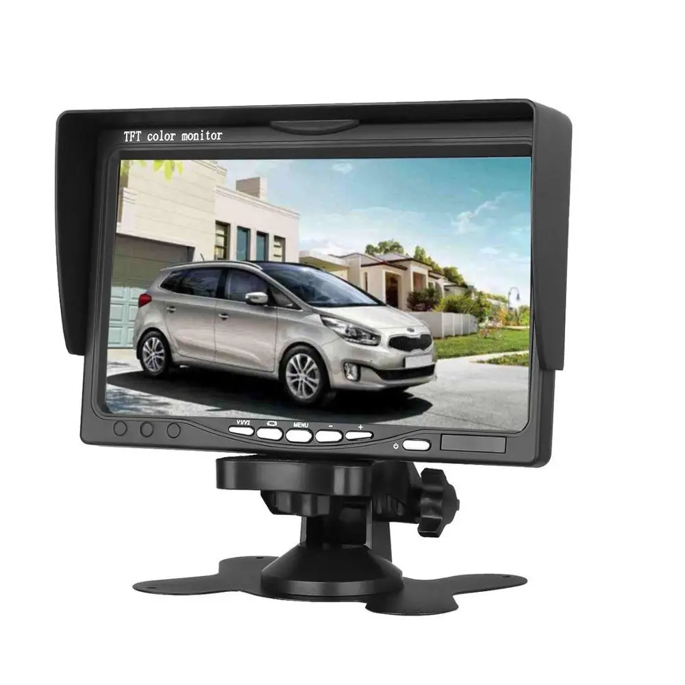 

7-дюймовый монитор камеры заднего вида с высоким разрешением 800x480 TFT LCD с подставкой, вращающимся экраном и 2 входами AV