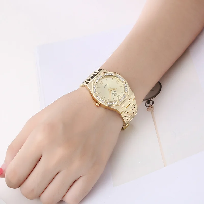 

Elegant Diamond Alloy Steel Belt Women's Watch Women's High-End European and American Style Fashion Fashion Quartz Watch