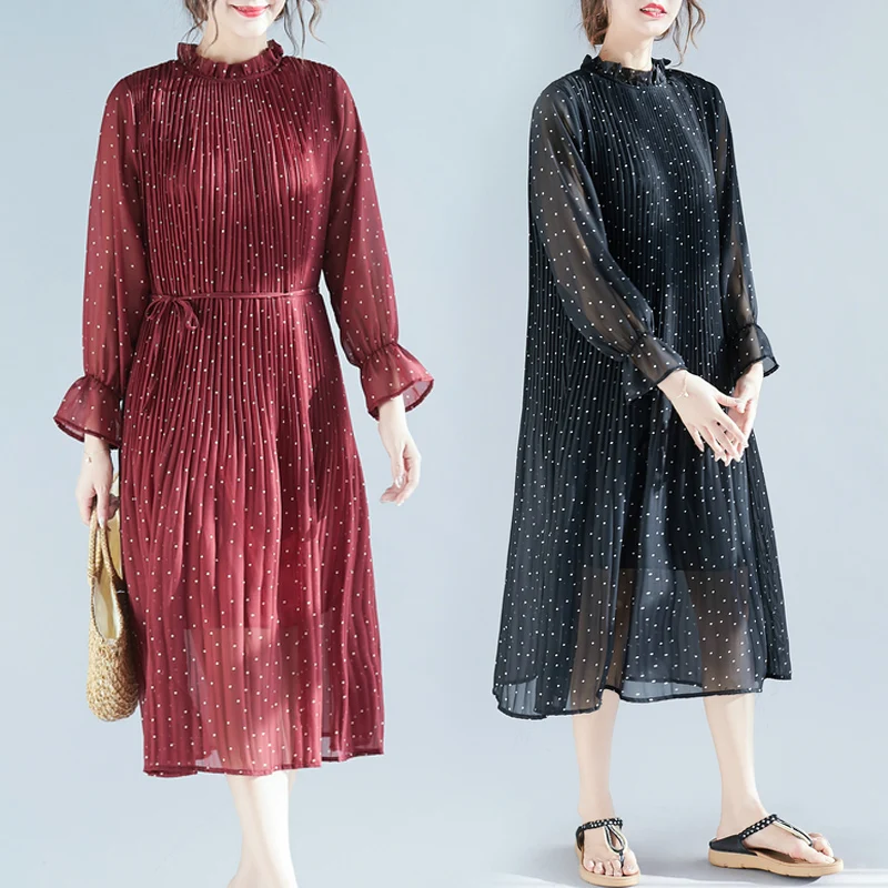 Шифоновое праздничное платье трапеция с высокой эластичной талией и бантом