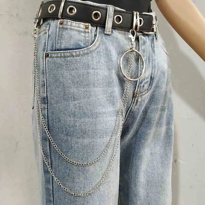 Брелок на ремень в стиле панк для мужчин Ювелирное Украшение джинсов цепочка