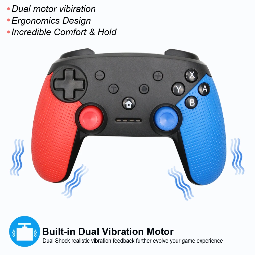Беспроводной игровой контроллер, джойстик для Nintendo Switch Console, Bluetooth Gamepad Pro Joypad для Android/PC, аксессуары для управления