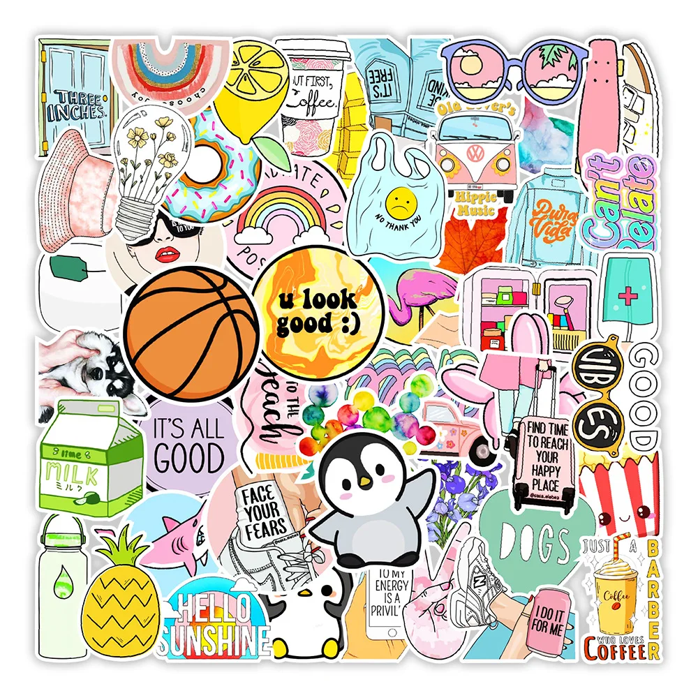 

10/30/50 шт., детские наклейки для скейтборда