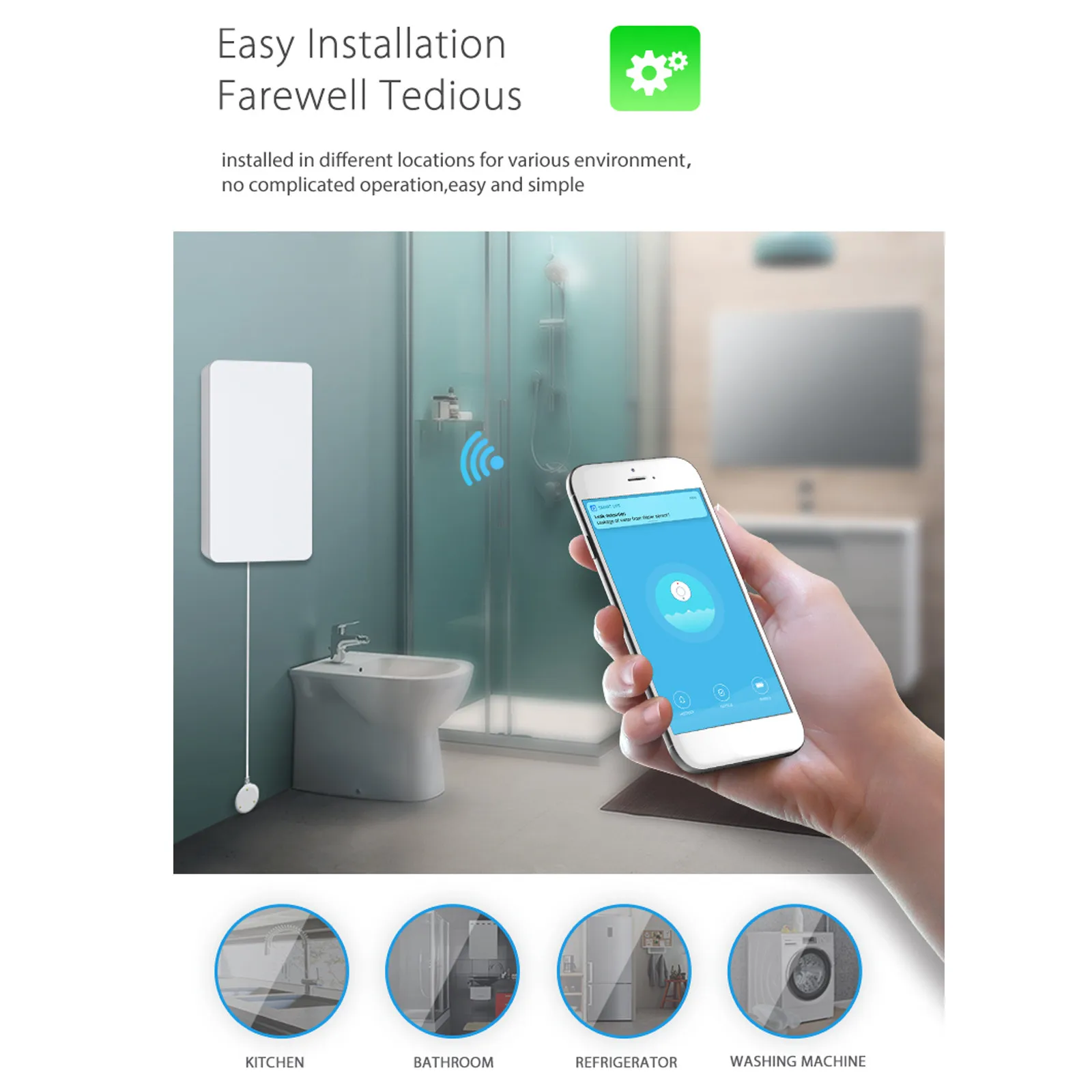 Сигнализация утечки воды с Wi Fi независимый датчик умная система оповещения о