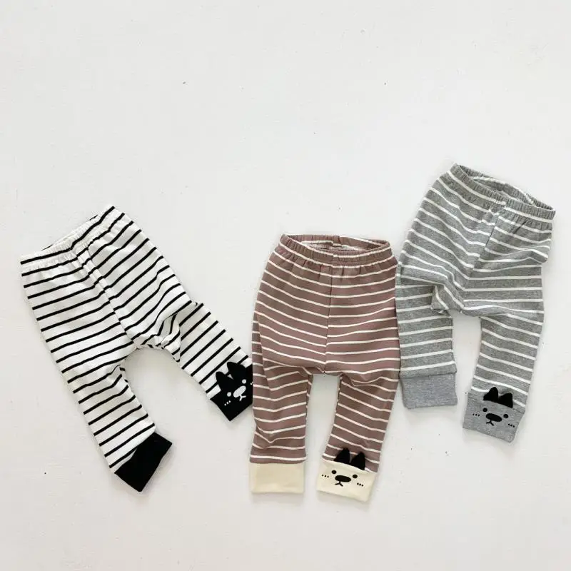 

Новинка 2021 года; Весенние детские леггинсы в полоску; Детские базовые брюки; Повседневные хлопковые длинные штаны с рисунком для мальчиков ...