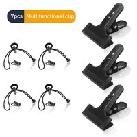 7pcs photography background side clips set heavy duty spring clamp adjustable elastic nylon clip fixed backdrop green screen