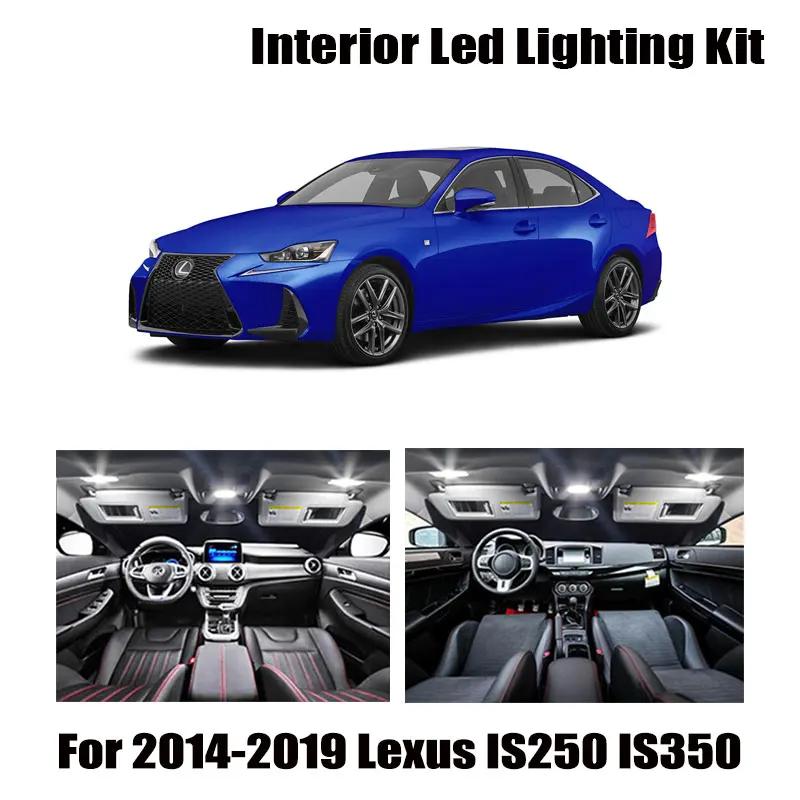 Interior Map Dome Door Light Kit For 2014-2017 2018 2019 Lexus Is250 Is350 Vanity Mirror Lamp