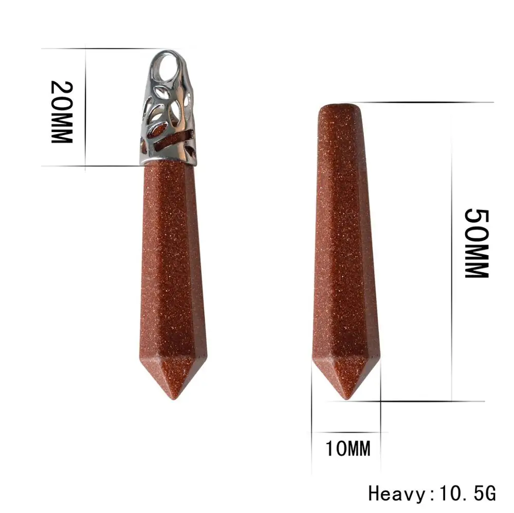 ASHMITA натуральный камень шестиугольная Призма излечивающая точка ожерелье кулон