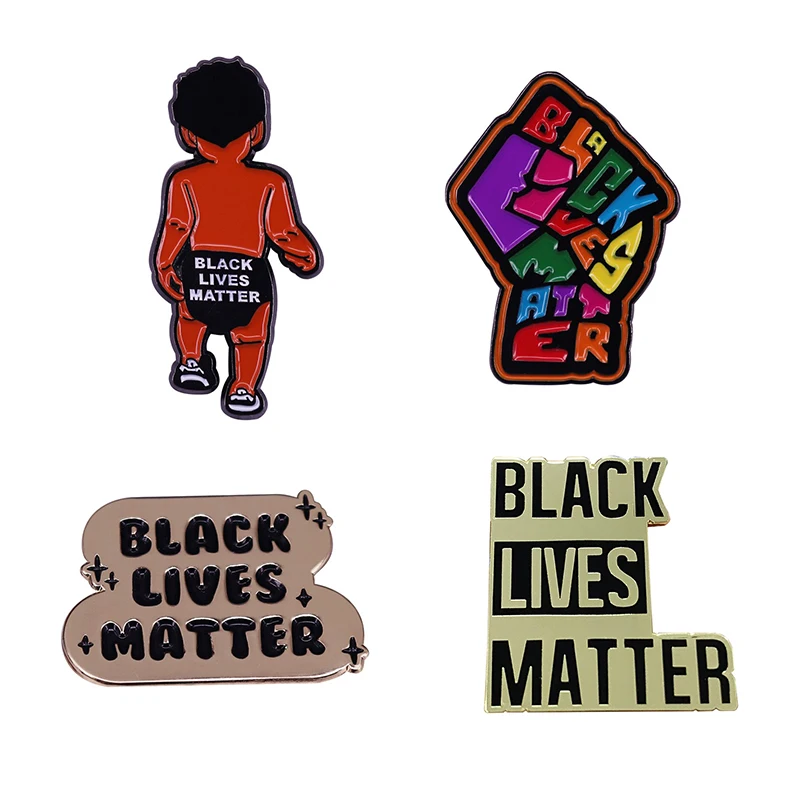 Black Lives Matter Fist BLM Justice Enamel Brooch Pins Badge Lapel Pin Brooches Collar Jeans Jacket Fashion Jewelry Accessories