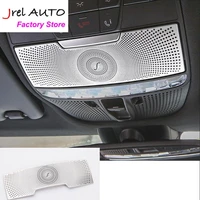 jrel 1pc car styling stainless steel stickers car eye box cover for mercedes benz glc 2015 2017 c class w205 accessories