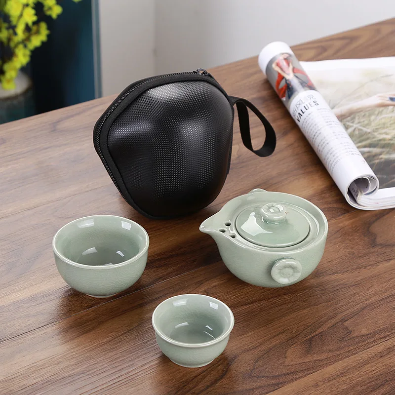 Китайские искусственные керамические портативные чайники для путешествий Gaiwan