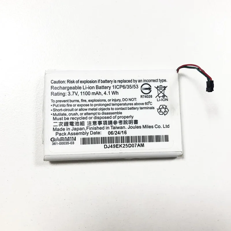 

Original Battery 361-00035-03 For Garmin VARIA RTL 500 RTL 501 Rechargeable Battery Extend Life Replacement