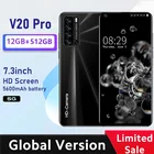 Galay V20 Pro 12G + 512G смартфон 7,3 дюймов Android двойной Sim карты 24MP + 48MP WI-FI 4G5G мобильный телефон Глобальная версия сайт Cellulari чехол для телефона