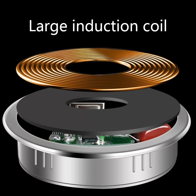 

15W QC3.0 USB-C USB-A Built in Desktop Device Qi Fast Embedded Wireless Charger 1XCE