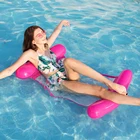 Плавающий стул из ПВХ для бассейна, складной надувной гамак на спине, летняя пляжная шезлонг, 120x80 см