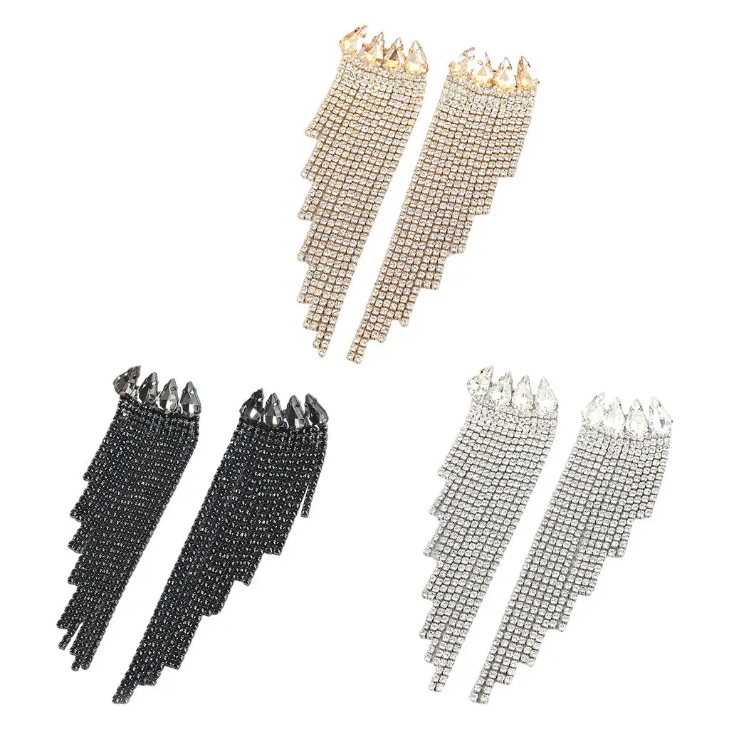 

Длинные серьги Стразы с кисточками модные серьги для девочек