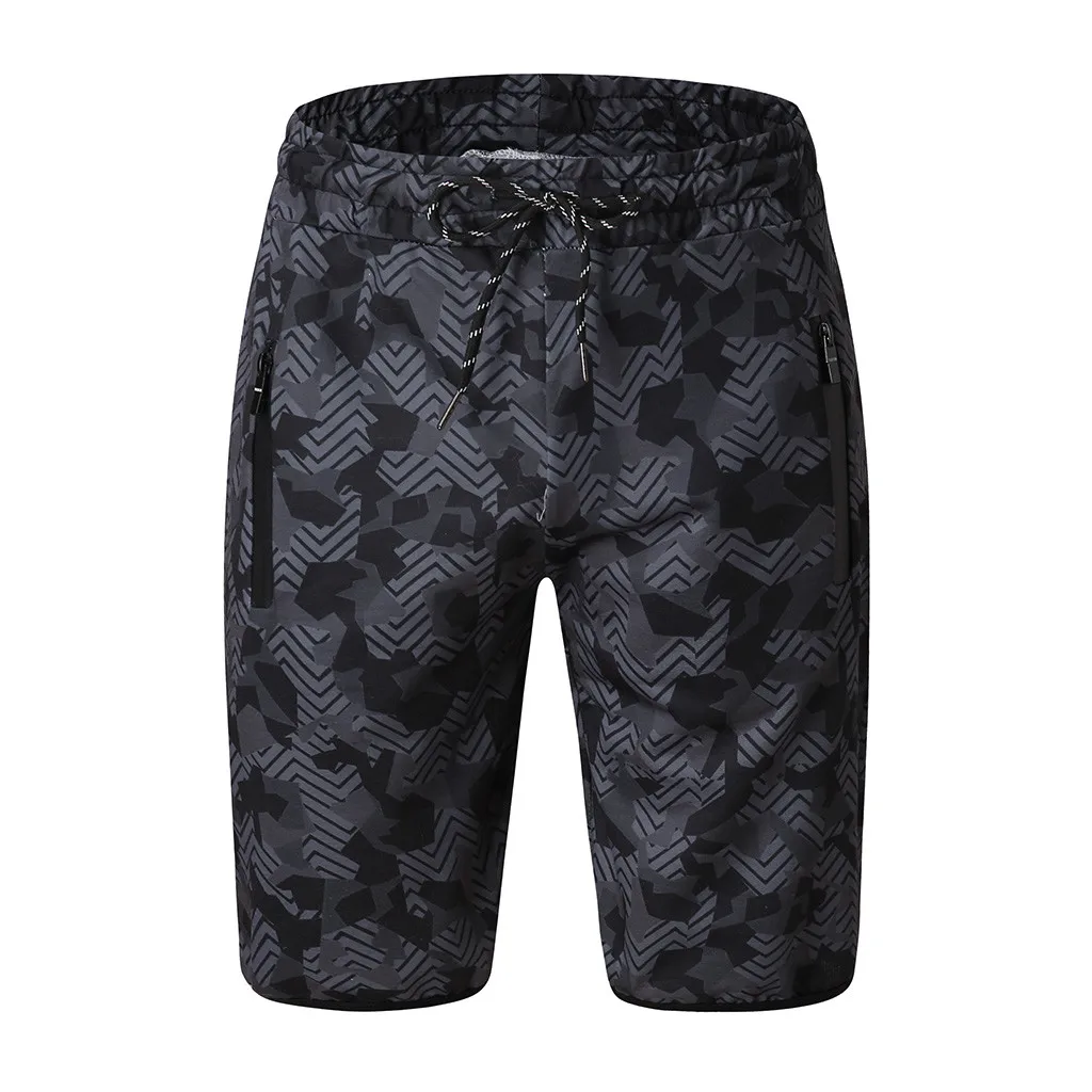 

SAGACE Shorts For Men Fashion Camouflage Print Pockets Male Casual Elastic Drawstring Sports Fitness Workout Shorts Plus Size